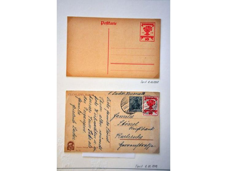 extensive specialized collection Inflationperiod 1920-1923 collected both used and */** with printings, cancellations, variet