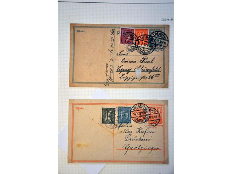 extensive specialized collection Inflationperiod 1920-1923 collected both used and */** with printings, cancellations, variet