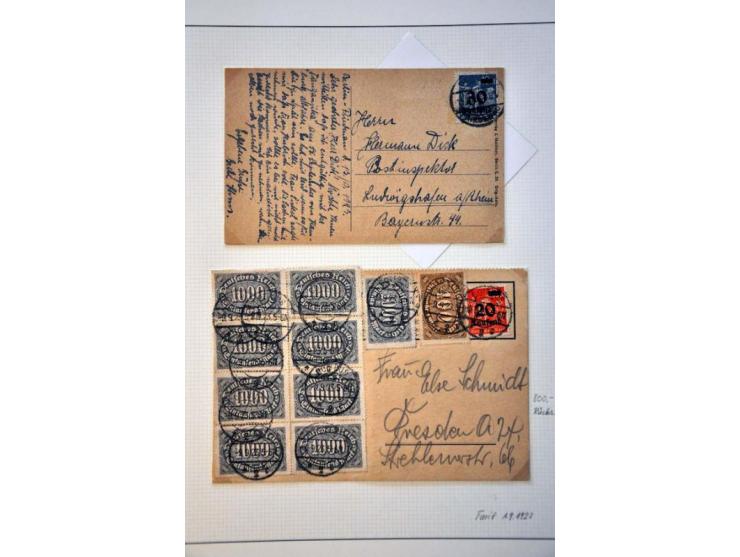 extensive specialized collection Inflationperiod 1920-1923 collected both used and */** with printings, cancellations, variet