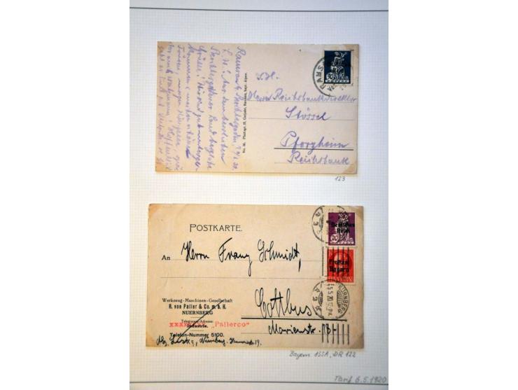 extensive specialized collection Inflationperiod 1920-1923 collected both used and */** with printings, cancellations, variet