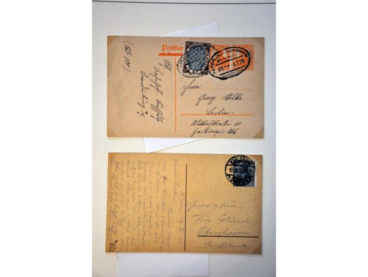 extensive specialized collection Inflationperiod 1920-1923 collected both used and */** with printings, cancellations, variet