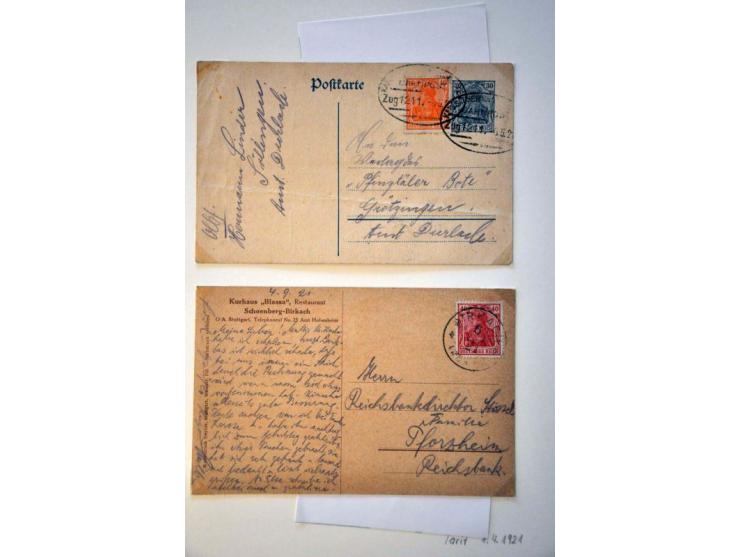 extensive specialized collection Inflationperiod 1920-1923 collected both used and */** with printings, cancellations, variet