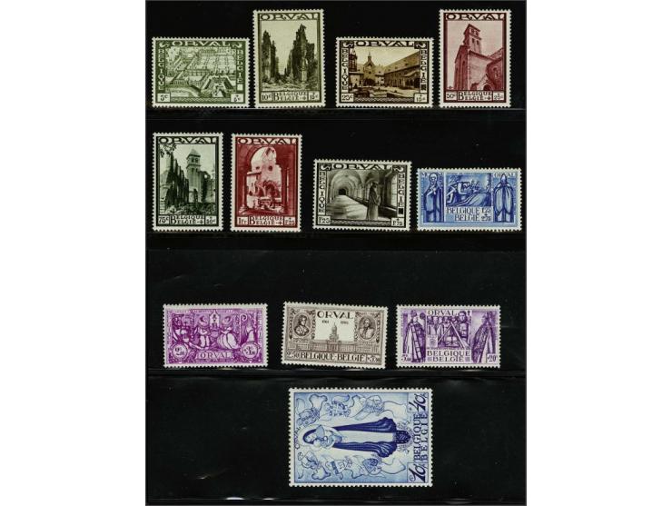 Grote Orval 5 centiem t/m 10 frank, pracht ex. (nr. 374 gomrimpeltje), cat.w. 1100
