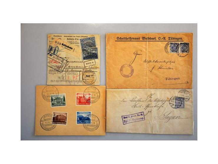 and some other countries postal history including Reich, infla, censored, propaganda, registered, zones etc. in 9 albums 