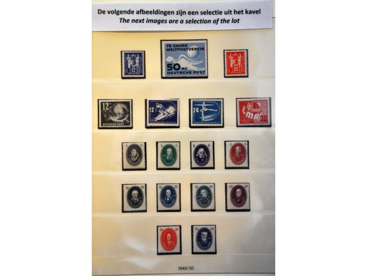 complete collection 1949-1990 including all minisheets collected both ** and used in 7 Lindner ring binders
