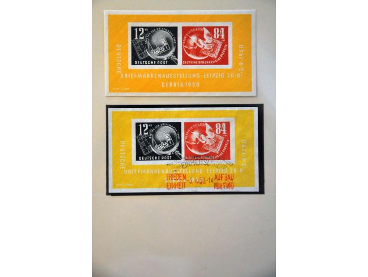 complete collection 1949-1990 including all minisheets collected both ** and used in 7 Lindner ring binders