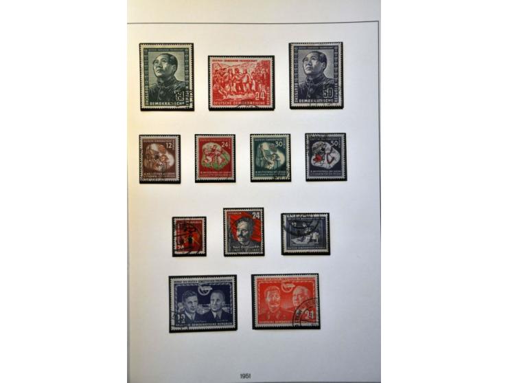 complete collection 1949-1990 including all minisheets collected both ** and used in 7 Lindner ring binders