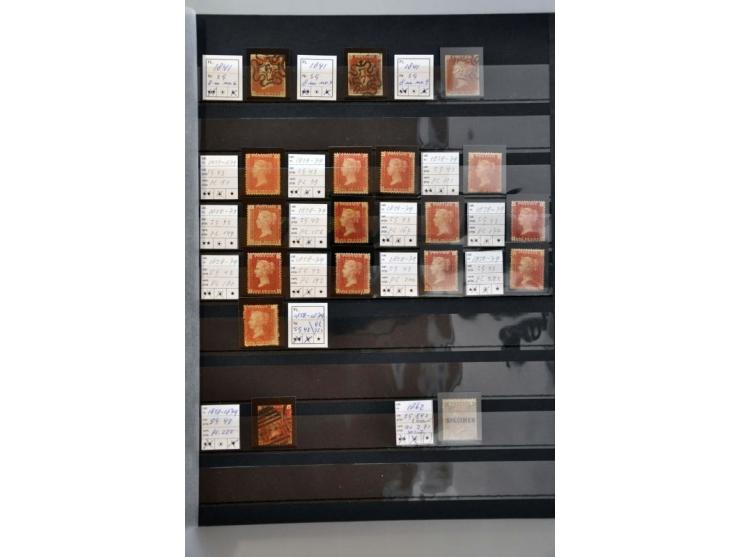 between 1840 and 1912 and some George VI, mostly better ex. including penny black (4x), SG 8 * (3x including bottom marginal 