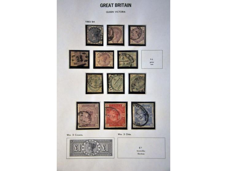 collection 1840-1999 used later */** with better ex. (penny black, SG 212 etc.) and some duplicates in 2 Davo albums 