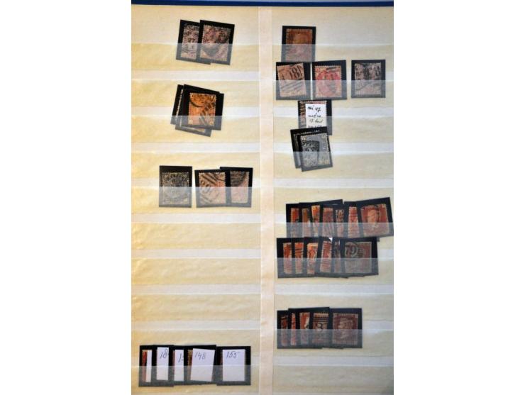 stock 1840-1912 used with better stamps in partly mixed quality in stockbook