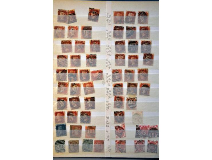 stock 1840-1912 used with better stamps in partly mixed quality in stockbook