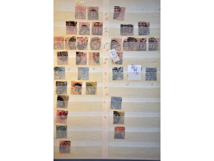 stock 1840-1912 used with better stamps in partly mixed quality in stockbook