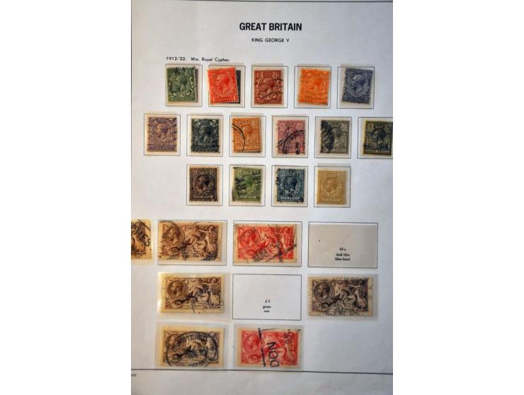 collection 1840-1987 and some Commonwealth including Hongkong in Davo album, 3 stockbooks and folder 