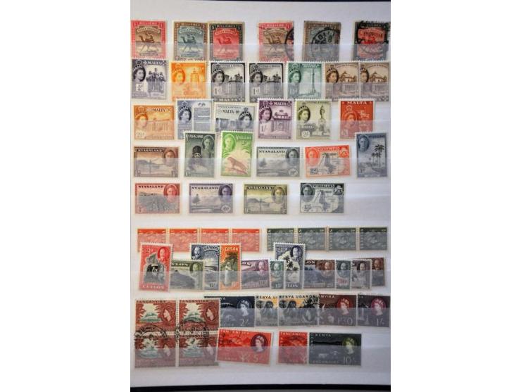 including a.o 1948 Silver Wedding issues, blocks of 4 and better ex. in stockbook