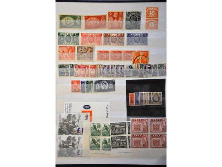 including a.o 1948 Silver Wedding issues, blocks of 4 and better ex. in stockbook