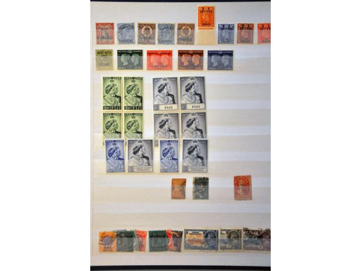 including a.o 1948 Silver Wedding issues, blocks of 4 and better ex. in stockbook