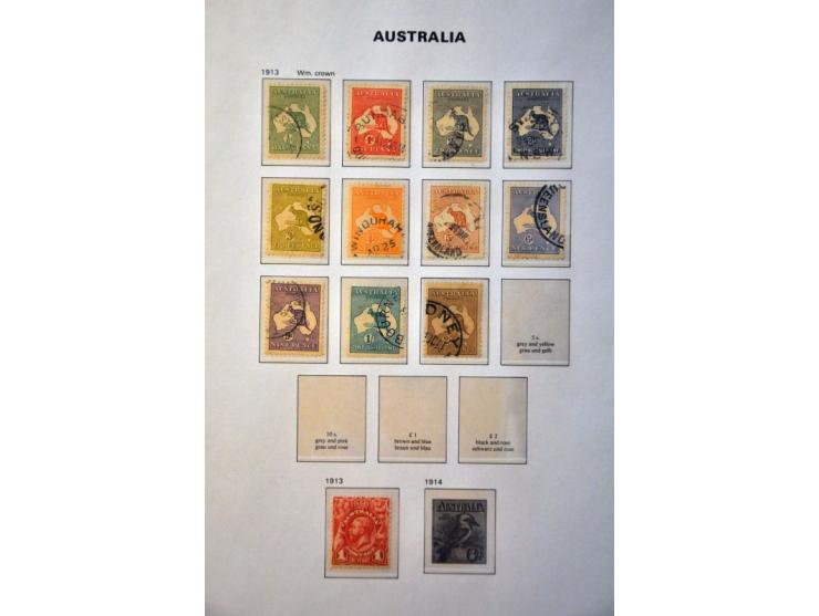 and Australia collection 1878-1998 from 1967 mostly ** in 2 Stanley Gibbons and 1 Davo albums