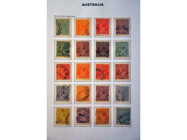 and Australia collection 1878-1998 from 1967 mostly ** in 2 Stanley Gibbons and 1 Davo albums