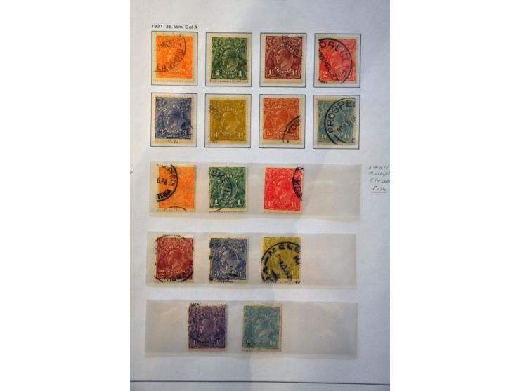 and Australia collection 1878-1998 from 1967 mostly ** in 2 Stanley Gibbons and 1 Davo albums