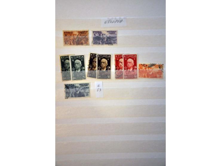 collection 1893-1934 used and */** collection incl. many interesting and better issues, e.g. 1893 definitives Umberto 10c to 