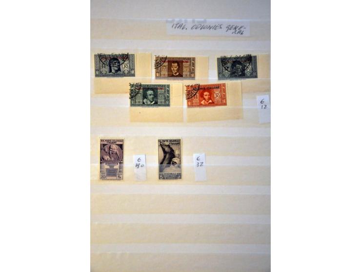 collection 1893-1934 used and */** collection incl. many interesting and better issues, e.g. 1893 definitives Umberto 10c to 