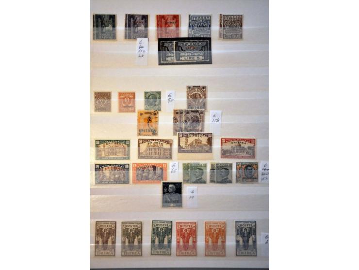 collection 1893-1934 used and */** collection incl. many interesting and better issues, e.g. 1893 definitives Umberto 10c to 