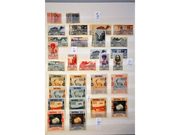 collection 1893-1934 used and */** collection incl. many interesting and better issues, e.g. 1893 definitives Umberto 10c to 