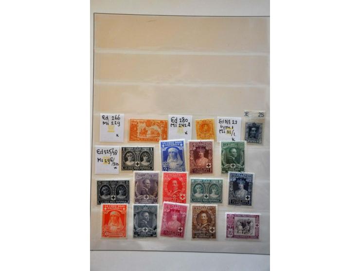 better classics and sets including not issued Isabella I 12 cuartos orange Edifil no. NE1 (former NE1A) with 2019 Comex certi