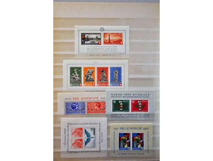 stock used and */** including better minisheets and several Pax-sets in stockbook