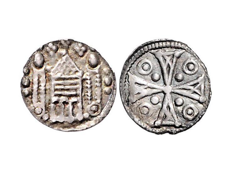 Provinciaal Vilvoorde denier (1210-1235) (emissies met uitsluitend stedelijke symbolen ca. 1210-1280) Vanhoudt G120-1 AG 12mm