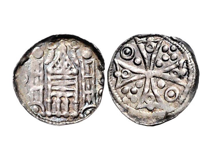 Provinciaal Vilvoorde denier (1210-1235) (emissies met uitsluitend stedelijke symbolen ca. 1210-1280) Vanhoudt G123 AG 12mm 0