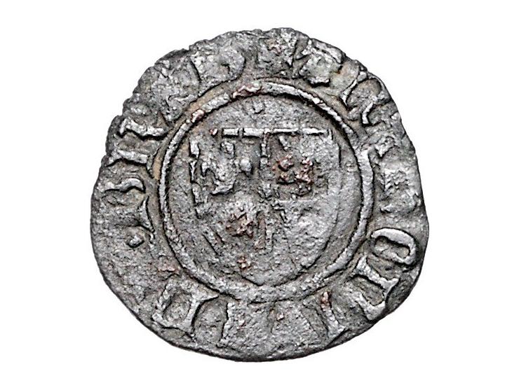 Provinciaal 1406-1415 Dubbele mijt of ¼ botdrager AE 1,23gr fr