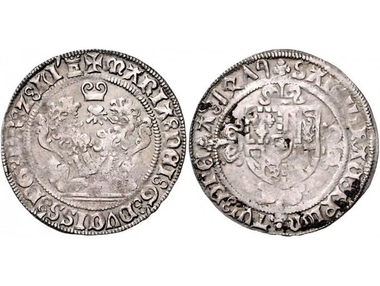 Provinciaal Dubbele stuiver of dubbel vuurijzer 1479 Muntteken Kasteel AG 3,01gr RR Levinson II/38 W. 517 ZF