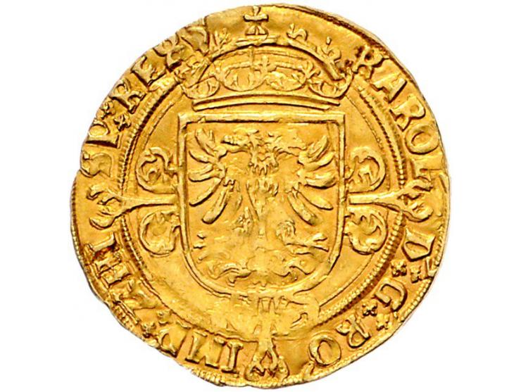 Provinciaal ½ Gouden reaal Antwerpen AU 3,51gr W. 660 bijna PR