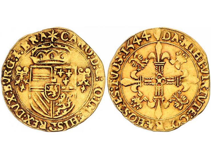 Provinciaal Zonnekroon 1544 Antwerpen AU 3,32gr W 664 ZF+