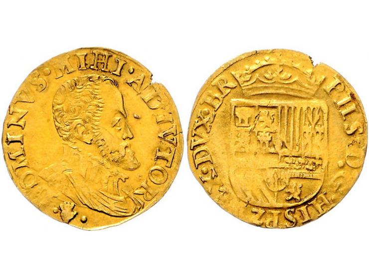 Provinciaal ½ Gouden reaal 2e periode Antwerpen AU 3,50gr W. 701 ZF-PR