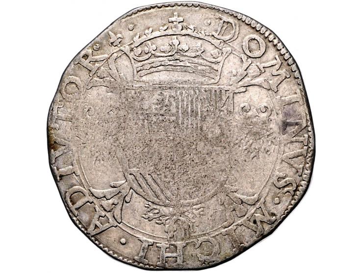 Provinciaal Philipsdaalder 1558 1e periode met titel van Engeland, mt. Lelie AG 32,80gr RR W. 711v F+
