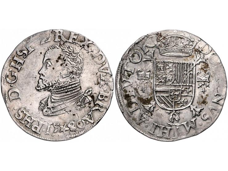 Provinciaal ½ Philipsdaalder 1580 Maastricht RRR AG 16,97gr W.- (als 720) ZF