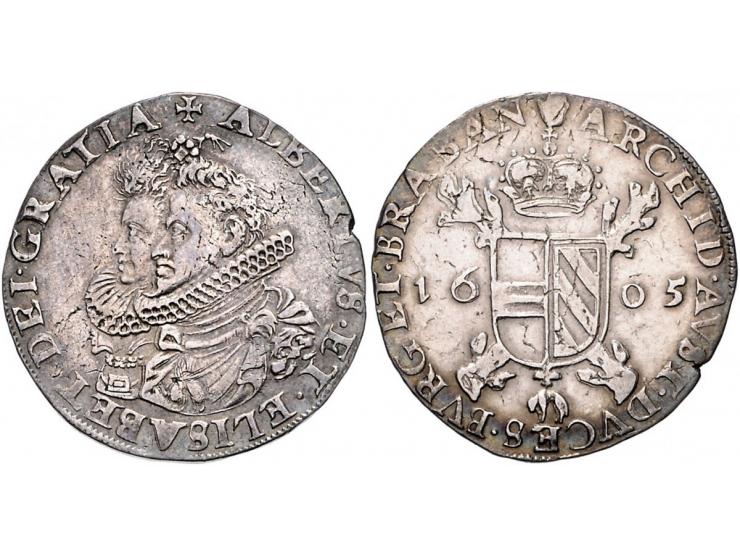 Provinciaal 3 realen 1605 Antwerpen AG 3,02gr W. 906 ZF
