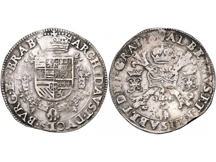 Provinciaal ½ patagon Antwerpen z.j. (1612-21) AG 14,07gr F-ZF