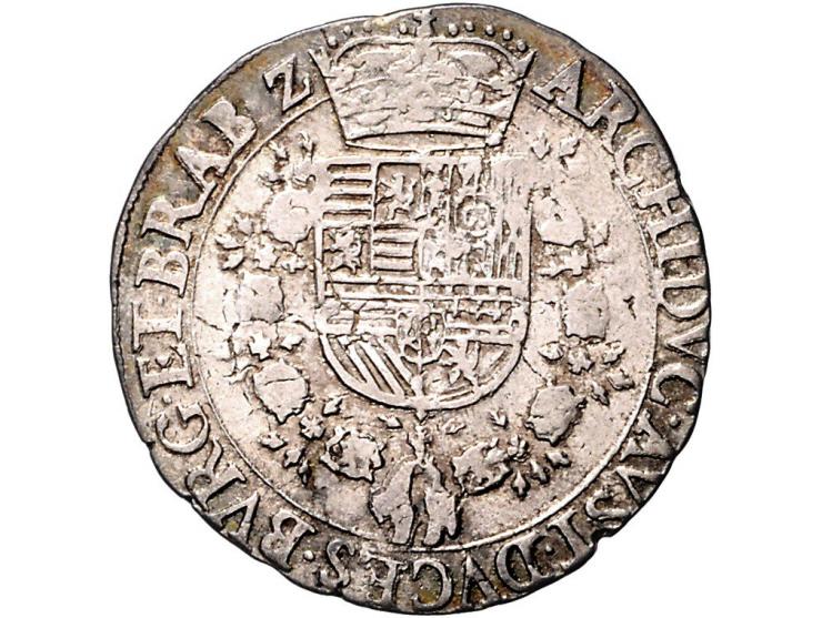 Provinciaal ¼ patagon Antwerpen z.j. AG 6,83gr vG&amp;H 313-4a ZF-