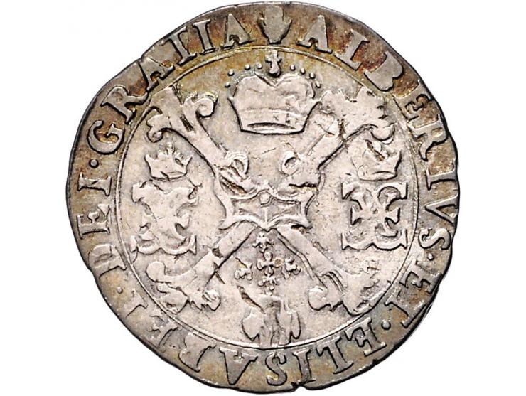 Provinciaal ¼ patagon Antwerpen z.j. AG 6,83gr vG&amp;H 313-4a ZF-