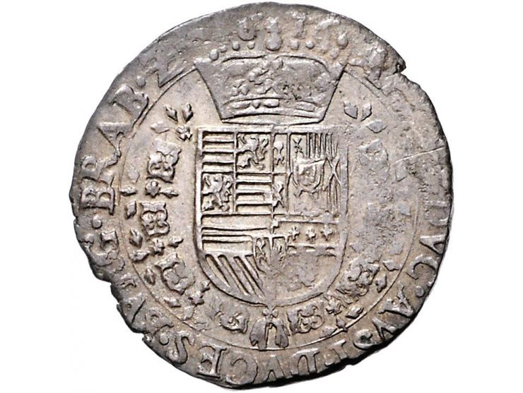 Provinciaal ¼ Patagon Antwerpen z.j. (BRAB.Z) AG 6,77gr W. 918 F-ZF