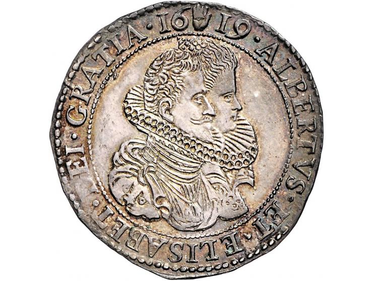 Provinciaal ½ dukaton Antwerpen 1619 AG 16,31gr W. 929 PR