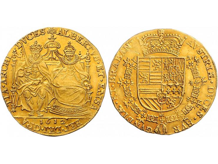 Provinciaal Dubbele Souverain d'Or Brussel 1612 AU 11,02gr W. 938 ZF-PR