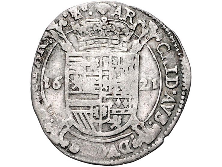 Provinciaal Pauwschelling Brussel 1621 AG 4,94gr W. 954 F-ZF
