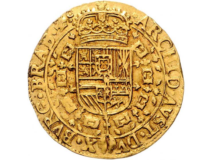 Provinciaal Philips IV (1621-1665) Dubbele Souverain d'Or Antwerpen 1647 AU 11,13gr W. 997 PR