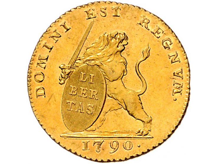 Provinciaal Brabantse Omwenteling (1789-90) Lion d'Or Brussel 1790 Stempels gesneden door Th. van Berckel, AU W. 1155 enige t