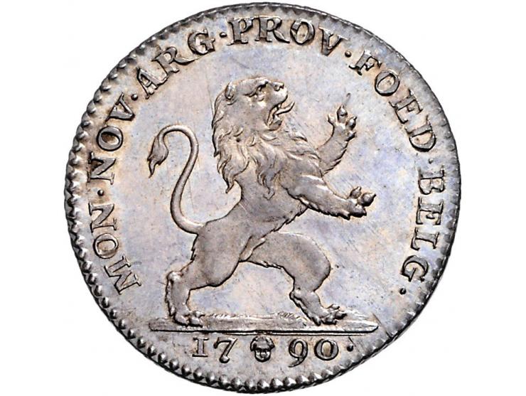 Provinciaal Gulden Brussel 1790 Stempels gesneden door Th. van Berckel, AG W. 1157 PR-FDC