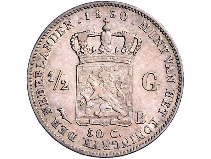 Koninkrijk Willem I ½ gulden 1830B Sch. 283 ZF-